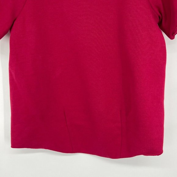 Nike Tech Top Fleece Crewneck Burgundy Short Sleeve - Picture 12 of 12